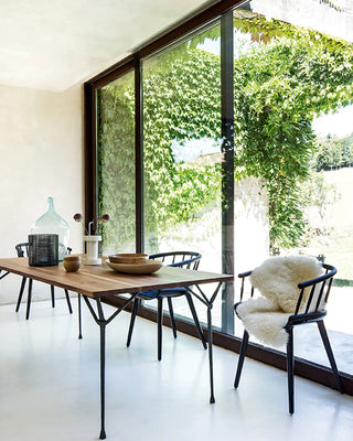 Magis Officina iron table with wooden top - Buy now on ShopDecor - Discover the best products by MAGIS design