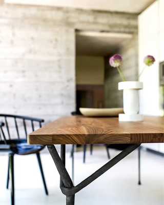 Magis Officina iron table with wooden top - Buy now on ShopDecor - Discover the best products by MAGIS design