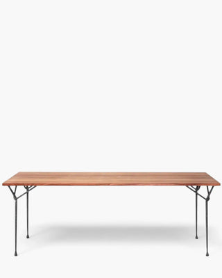 Magis Officina iron table with wooden top American Walnut Anthracite Grey 5142 200x90 cm - Buy now on ShopDecor - Discover the best products by MAGIS design