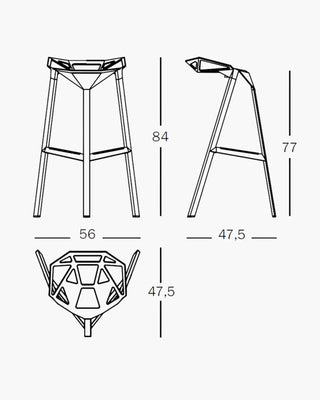 Magis Stool One aluminium stool without backrest - Buy now on ShopDecor - Discover the best products by MAGIS design