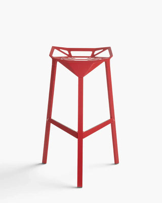 Magis Stool One aluminium stool without backrest Red 5085 h. 77 cm - Buy now on ShopDecor - Discover the best products by MAGIS design