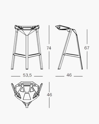Magis Stool One aluminium stool without backrest - Buy now on ShopDecor - Discover the best products by MAGIS design