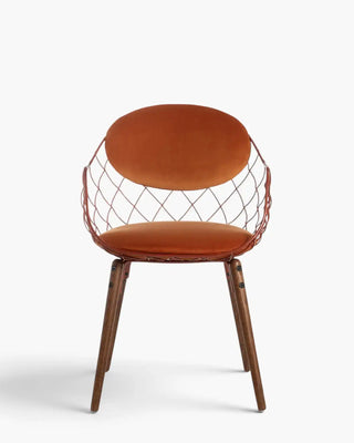 Magis Piña steel armchair with ash legs and upholstered cushions