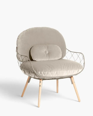 Magis Piña low steel armchair with ash legs and upholstered cushions - Buy now on ShopDecor - Discover the best products by MAGIS design