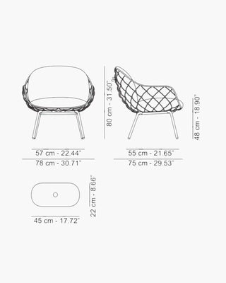 Magis Piña low steel armchair with ash legs and upholstered cushions - Buy now on ShopDecor - Discover the best products by MAGIS design
