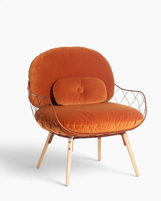 Magis Piña low steel armchair with ash legs and upholstered cushions - Buy now on ShopDecor - Discover the best products by MAGIS design