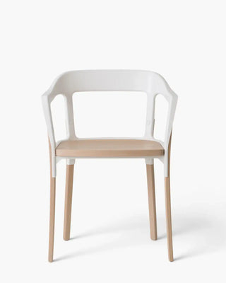 Magis Steelwood wooden chair with steel backrest