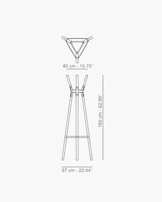 Appendiabiti Magis Steelwood in legno con giunti in acciaio