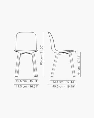 Magis Substance chair with ash frame and polypropylene seat