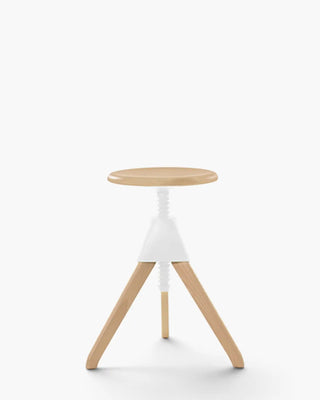 Magis The Wild Bunch Jerry height-adjustable swivel beech stool without backrest