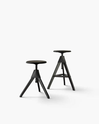 Magis The Wild Bunch Jerry height-adjustable swivel beech stool without backrest
