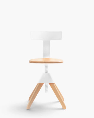 Magis The Wild Bunch Tuffy height-adjustable swivel chair with beech frame and polypropylene backrest