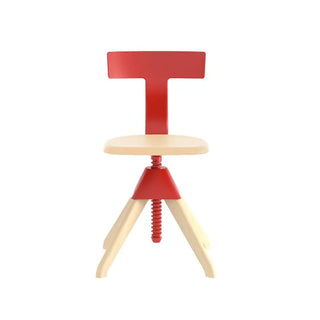 Magis The Wild Bunch Tuffy swivel chair in natural beech Magis Red 1782C - Buy now on ShopDecor - Discover the best products by MAGIS design