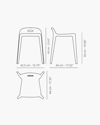 Magis Yuyu polypropylene stool without backrest