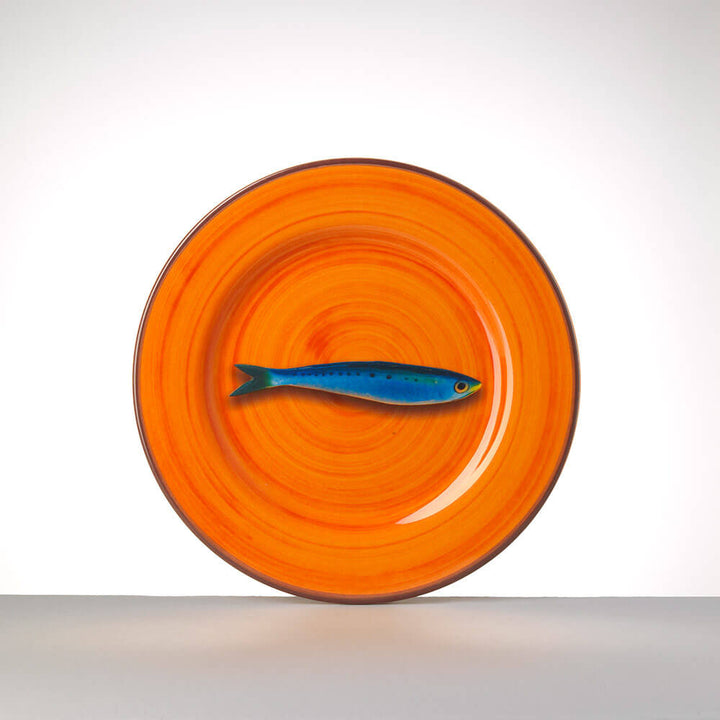 Mario Luca Giusti Aimone dinner plate diam. 27 cm. - 10.63 in. Orange - Buy now on ShopDecor - Discover the best products by MARIO LUCA GIUSTI design