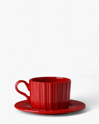 Mario Luca Giusti Tea Time cup with saucer Red - Buy now on ShopDecor - Discover the best products by MARIO LUCA GIUSTI design