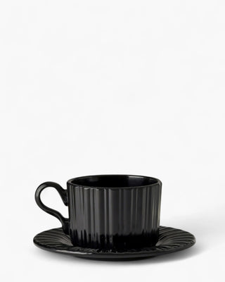 Mario Luca Giusti Tea Time cup with saucer Black - Buy now on ShopDecor - Discover the best products by MARIO LUCA GIUSTI design