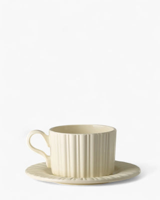 Mario Luca Giusti Tea Time cup with saucer Ivory - Buy now on ShopDecor - Discover the best products by MARIO LUCA GIUSTI design