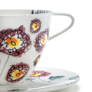 Marni by Serax Midnight Flowers cappuccino cup with saucer - Buy now on ShopDecor - Discover the best products by MARNI BY SERAX design