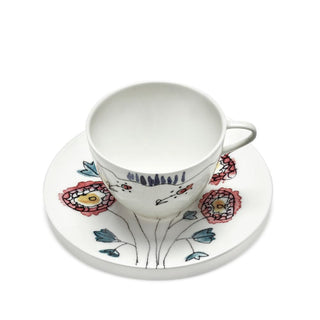 Marni by Serax Midnight Flowers coffee cup high with saucer - Buy now on ShopDecor - Discover the best products by MARNI BY SERAX design