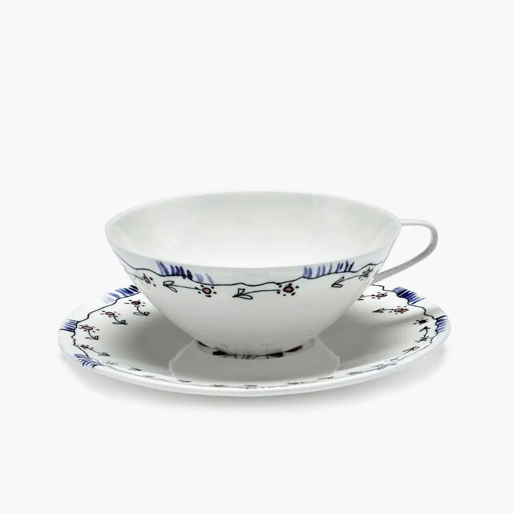 Marni by Serax Midnight Flowers tea cup with saucer