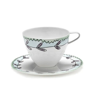 Marni by Serax Midnight Flowers cappuccino cup with saucer Blossom Milk - Buy now on ShopDecor - Discover the best products by MARNI BY SERAX design