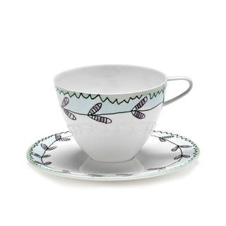 Marni by Serax Midnight Flowers cappuccino cup with saucer Blossom Milk - Buy now on ShopDecor - Discover the best products by MARNI BY SERAX design