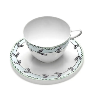 Marni by Serax Midnight Flowers cappuccino cup with saucer - Buy now on ShopDecor - Discover the best products by MARNI BY SERAX design
