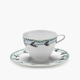 Marni by Serax Midnight Flowers coffee cup high with saucer Blossom Milk - Buy now on ShopDecor - Discover the best products by MARNI BY SERAX design