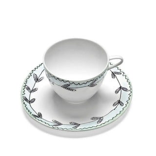 Marni by Serax Midnight Flowers coffee cup high with saucer - Buy now on ShopDecor - Discover the best products by MARNI BY SERAX design