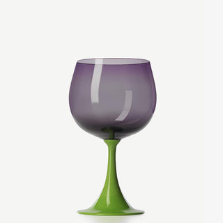 Nason Moretti Burlesque bourgogne red wine chalice pea green and periwinkle - Buy now on ShopDecor - Discover the best products by NASON MORETTI design
