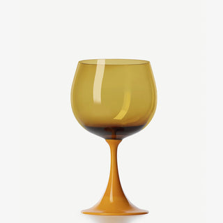 Nason Moretti Burlesque bourgogne red wine chalice yellow sunflower and brown - Buy now on ShopDecor - Discover the best products by NASON MORETTI design