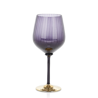 Nason Moretti Cote d'or striped red wine chalice periwinkle - Buy now on ShopDecor - Discover the best products by NASON MORETTI design