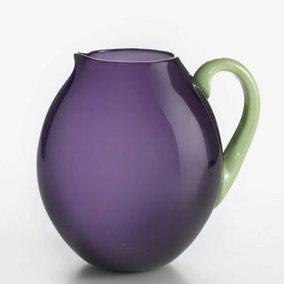 Nason Moretti Dandy pitcher blue periwinkle with pea green handle - Buy now on ShopDecor - Discover the best products by NASON MORETTI design