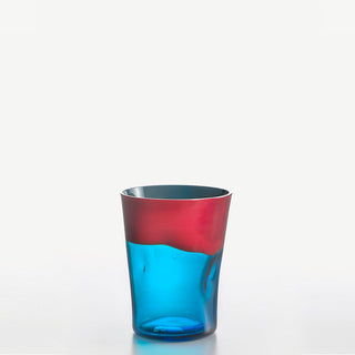 Nason Moretti Dandy water glass coral red and aquamarine - Buy now on ShopDecor - Discover the best products by NASON MORETTI design