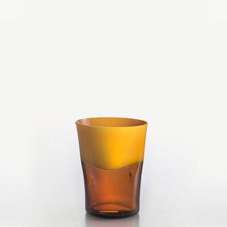 Nason Moretti Dandy water glass yellow sunflower and brown - Buy now on ShopDecor - Discover the best products by NASON MORETTI design