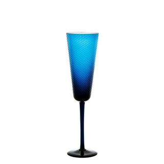 Nason Moretti Gigolo champagne flute - Murano glass Nason Moretti Air force blue - Buy now on ShopDecor - Discover the best products by NASON MORETTI design