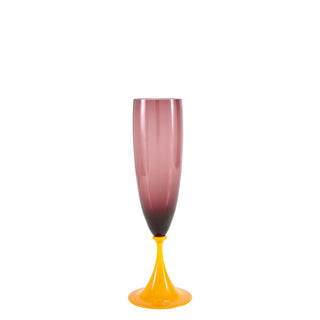 Nason Moretti Guepiere champagne flute yellow sunflower and violet - Buy now on ShopDecor - Discover the best products by NASON MORETTI design