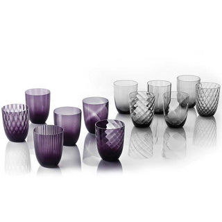 Nason Moretti Idra striped set 16 glasses different colors - Buy now on ShopDecor - Discover the best products by NASON MORETTI design