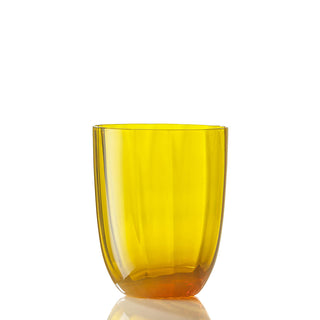 Nason Moretti Idra optic water glass - Murano glass Nason Moretti yellow - Buy now on ShopDecor - Discover the best products by NASON MORETTI design
