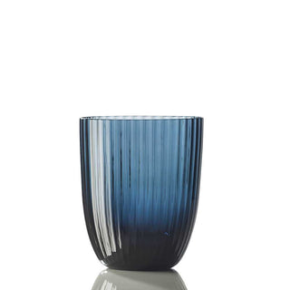 Nason Moretti Idra striped water glass - Murano glass Nason Moretti Air force blue - Buy now on ShopDecor - Discover the best products by NASON MORETTI design
