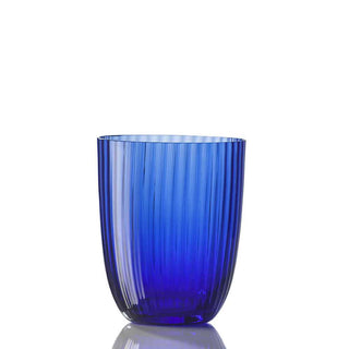 Nason Moretti Idra striped water glass - Murano glass Nason Moretti Blue - Buy now on ShopDecor - Discover the best products by NASON MORETTI design