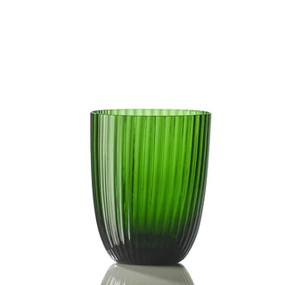 Nason Moretti Idra striped water glass - Murano glass Nason Moretti Green - Buy now on ShopDecor - Discover the best products by NASON MORETTI design
