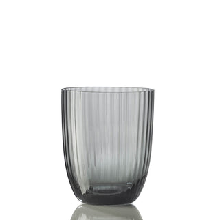 Nason Moretti Idra striped water glass - Murano glass Nason Moretti Grey - Buy now on ShopDecor - Discover the best products by NASON MORETTI design