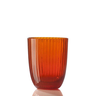 Nason Moretti Idra striped water glass - Murano glass Nason Moretti Orange - Buy now on ShopDecor - Discover the best products by NASON MORETTI design