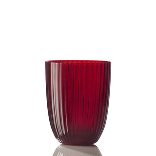Nason Moretti Idra striped water glass - Murano glass Nason Moretti Red - Buy now on ShopDecor - Discover the best products by NASON MORETTI design