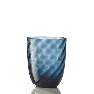 Nason Moretti Idra twisted optic water glass - Murano glass Nason Moretti Air force blue - Buy now on ShopDecor - Discover the best products by NASON MORETTI design
