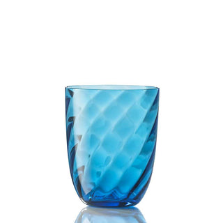 Nason Moretti Idra twisted optic water glass - Murano glass Nason Moretti Aquamarine - Buy now on ShopDecor - Discover the best products by NASON MORETTI design