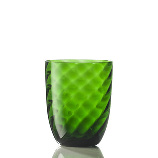 Nason Moretti Idra twisted optic water glass - Murano glass Nason Moretti Green - Buy now on ShopDecor - Discover the best products by NASON MORETTI design