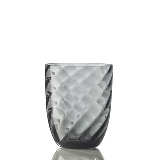 Nason Moretti Idra twisted optic water glass - Murano glass Nason Moretti Grey - Buy now on ShopDecor - Discover the best products by NASON MORETTI design